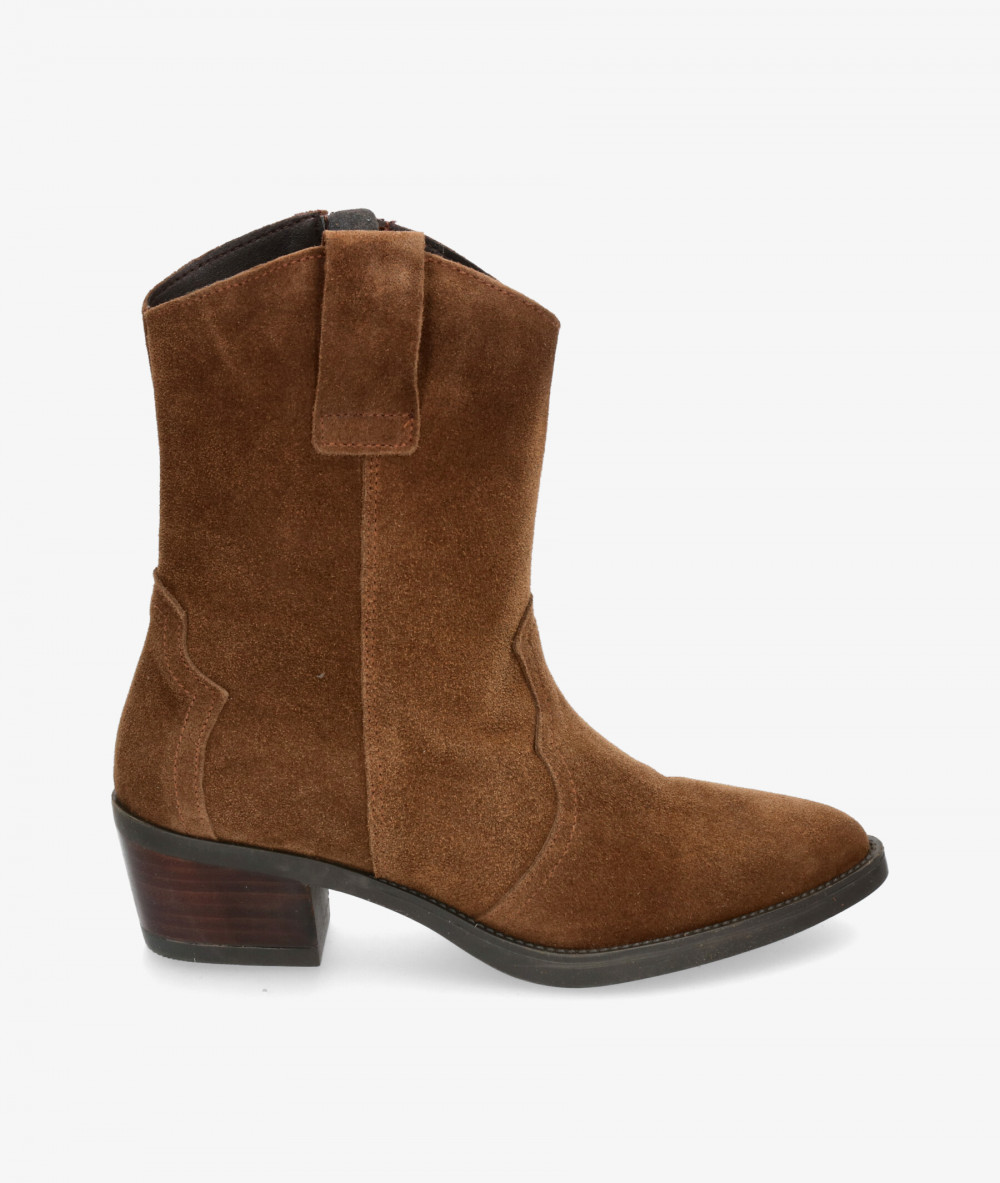 Botines Rhostock  13787 en serraje cuero Botines Rhostock  13787 en serraje cuero