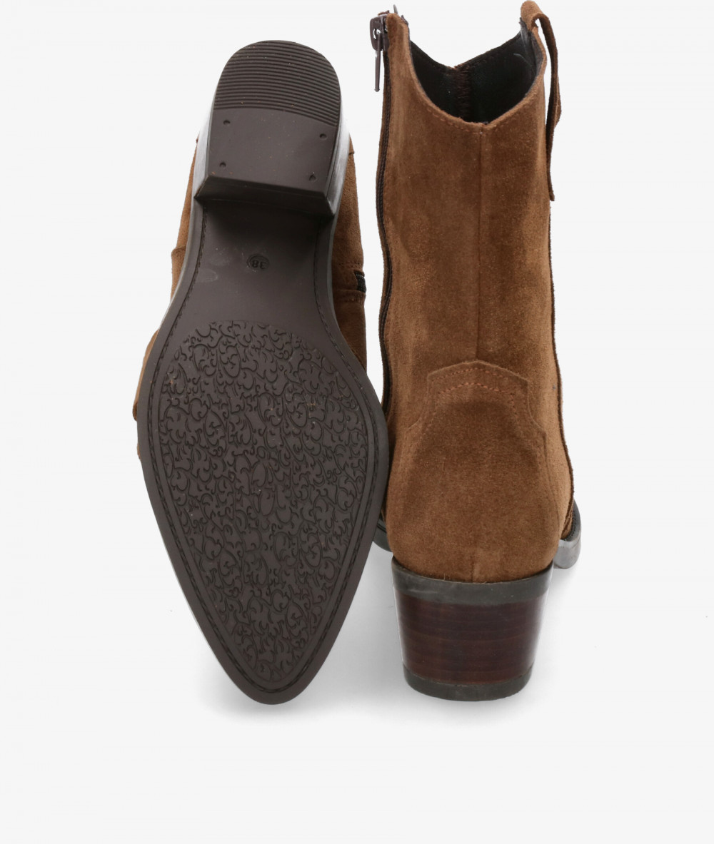 Botines Rhostock  13787 en serraje cuero Botines Rhostock  13787 en serraje cuero