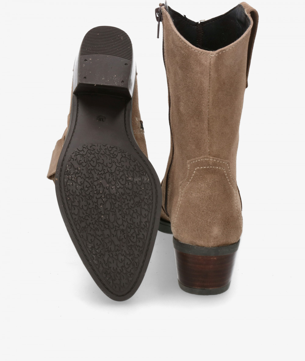 Botines Rhostock  13787 en serraje taupe Botines Rhostock  13787 en serraje taupe
