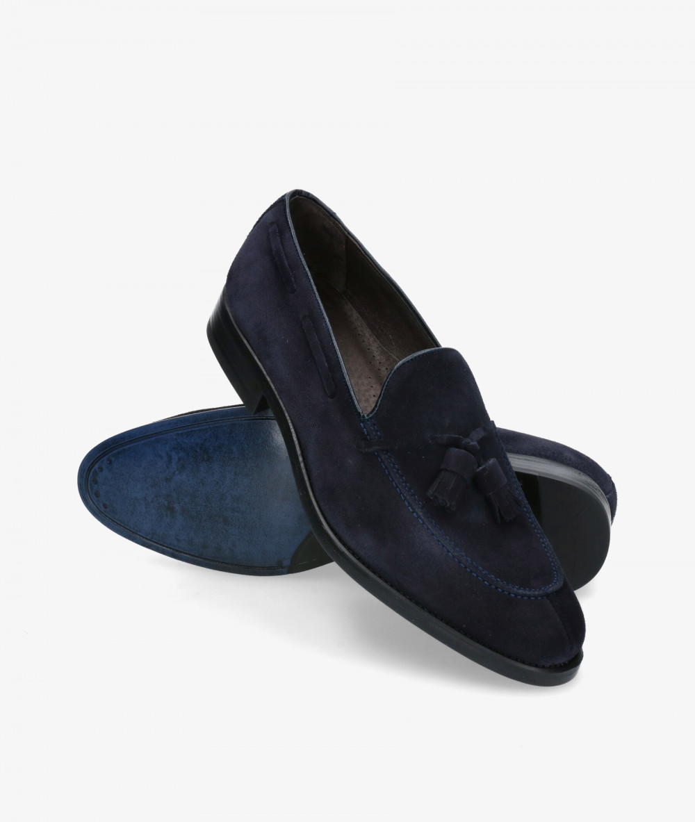 Mocasines HOBBS- DON 10958 en serraje azul Mocasines HOBBS- DON 10958 en serraje azul