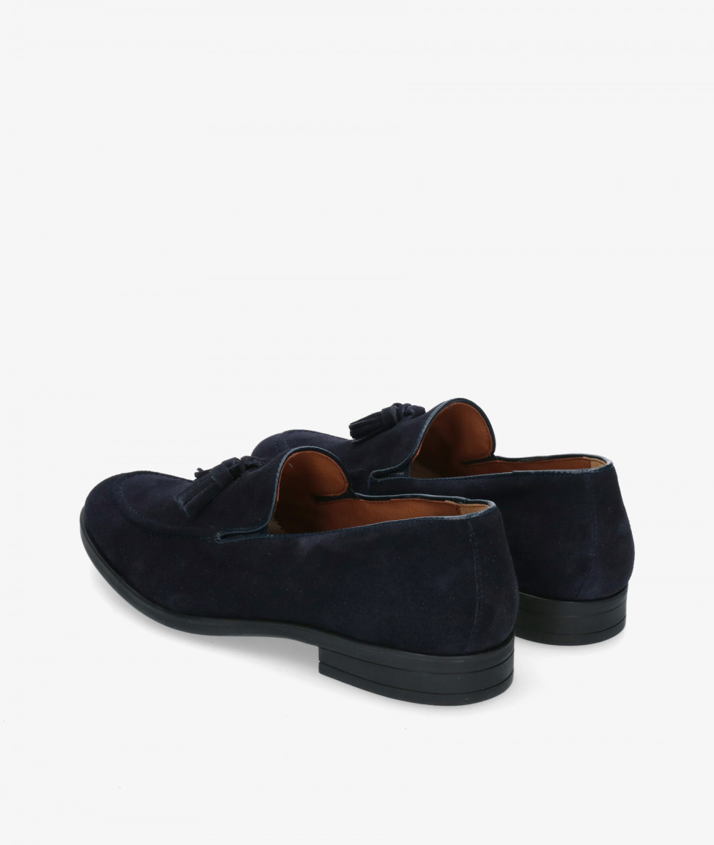bloom&you Loafers 83657 in blue split suede
