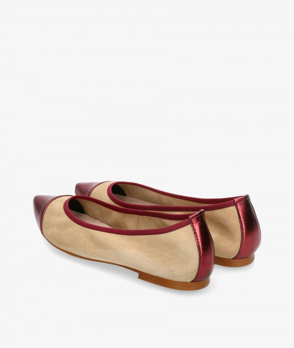 bloom&you Ballerinas ROSAN in taupe split suede