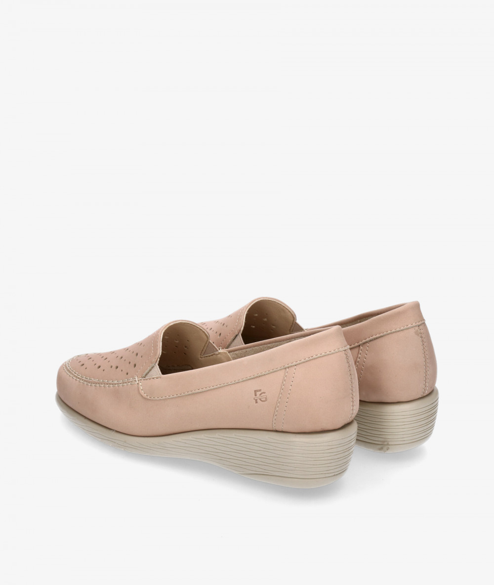 Flex&Go Comfort shoes ST1088 in beige nubuck