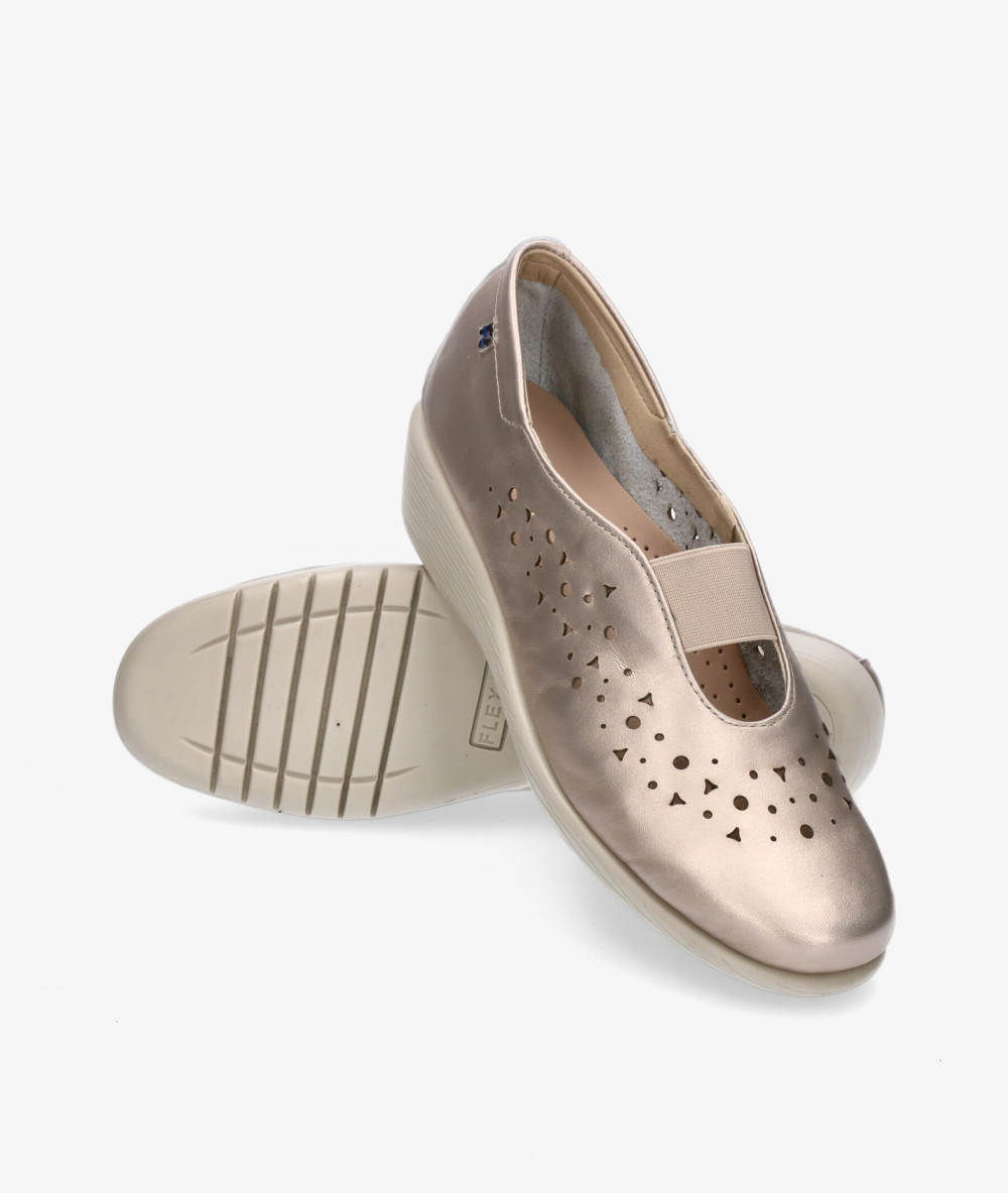 Flex&Go Comfort shoes ST0669-R in platinum