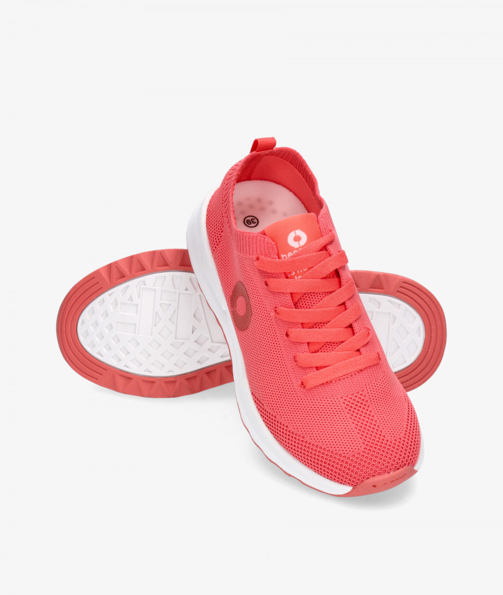 Deportivos Ecoalf PRINCEALF KNIT SNEAKER WOMAN en coral