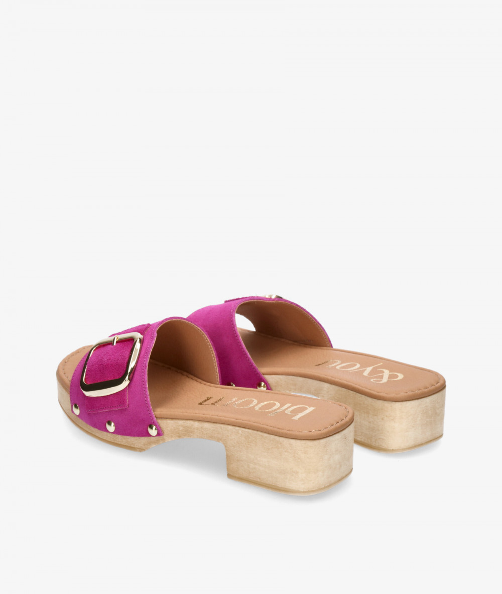 Sandalias bloom&you LARA en serraje fucsia