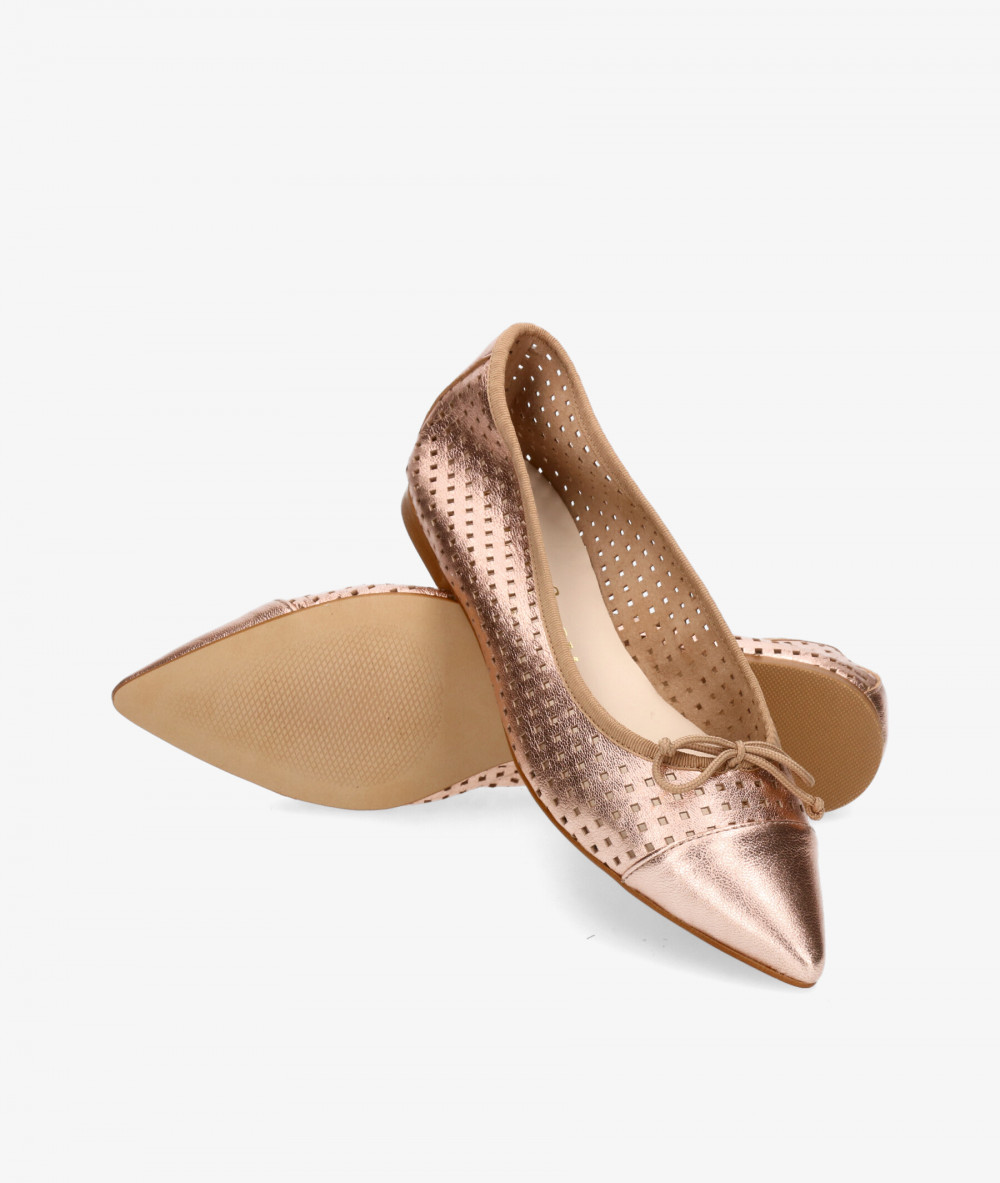bloom&you Ballerinas JULIETA in nuce metallic