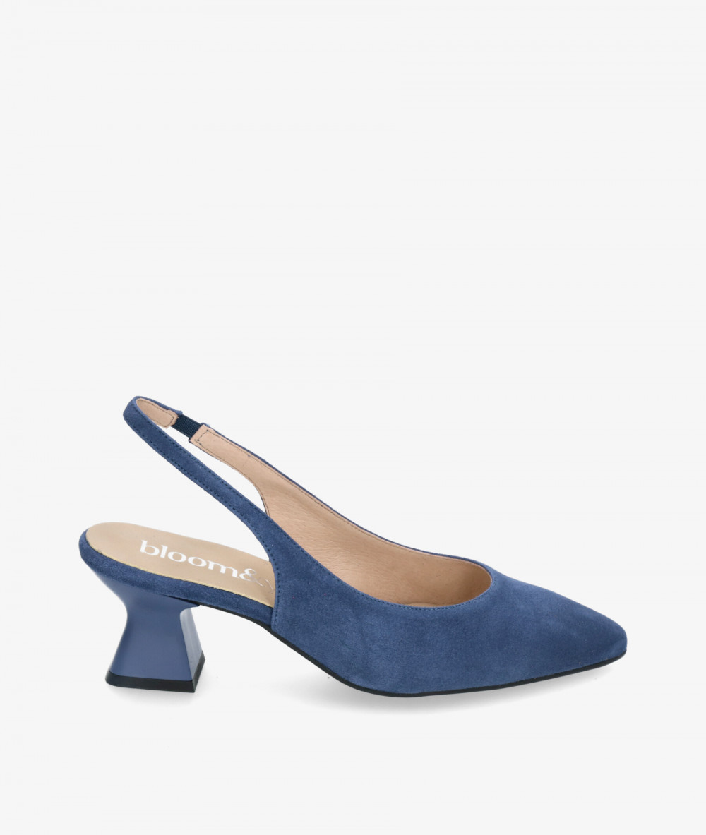 bloom&you Dress medium heel shoes LILY in blue suede