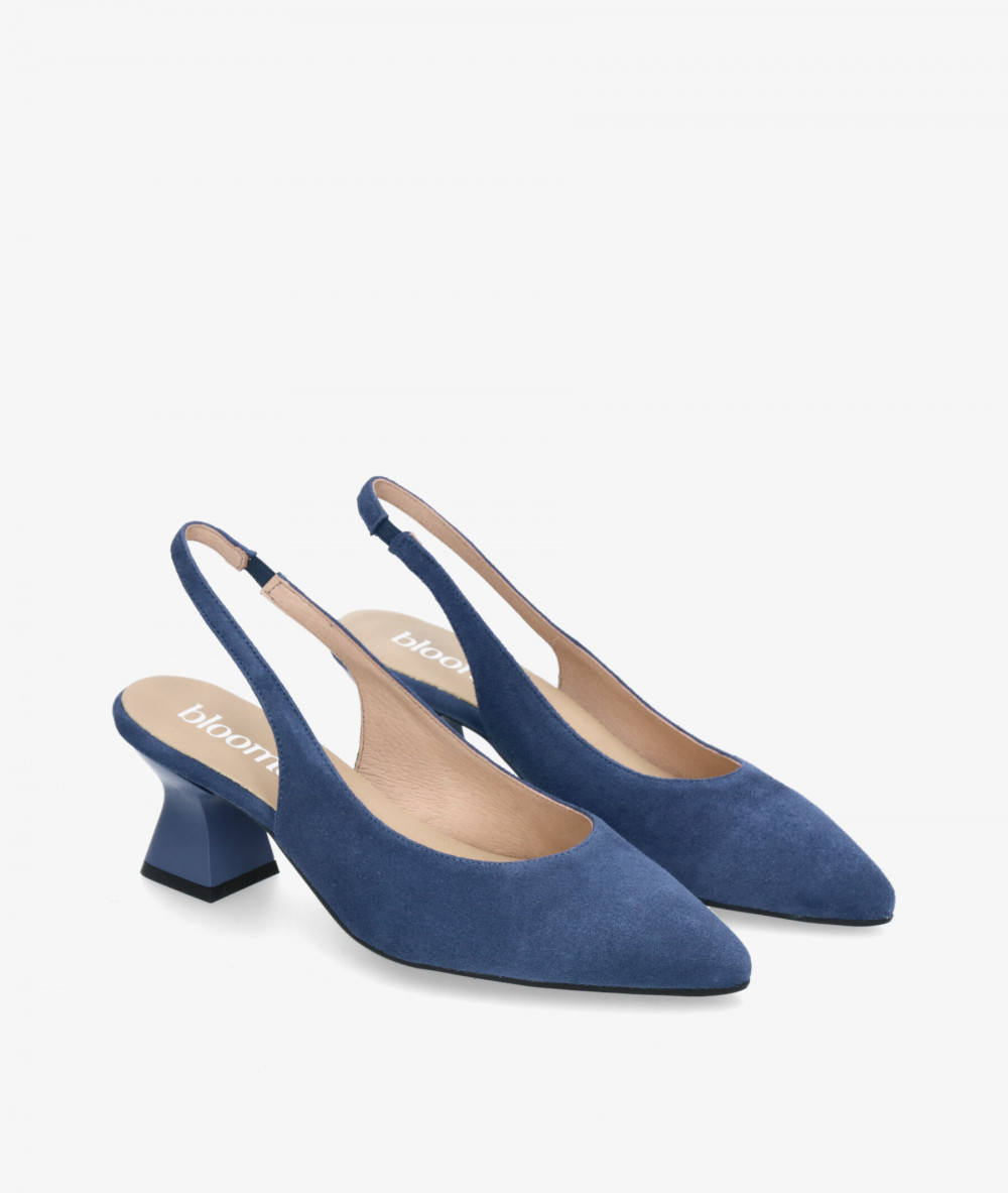 bloom&you Dress medium heel shoes LILY in blue suede