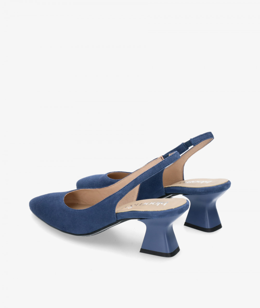 bloom&you Dress medium heel shoes LILY in blue suede