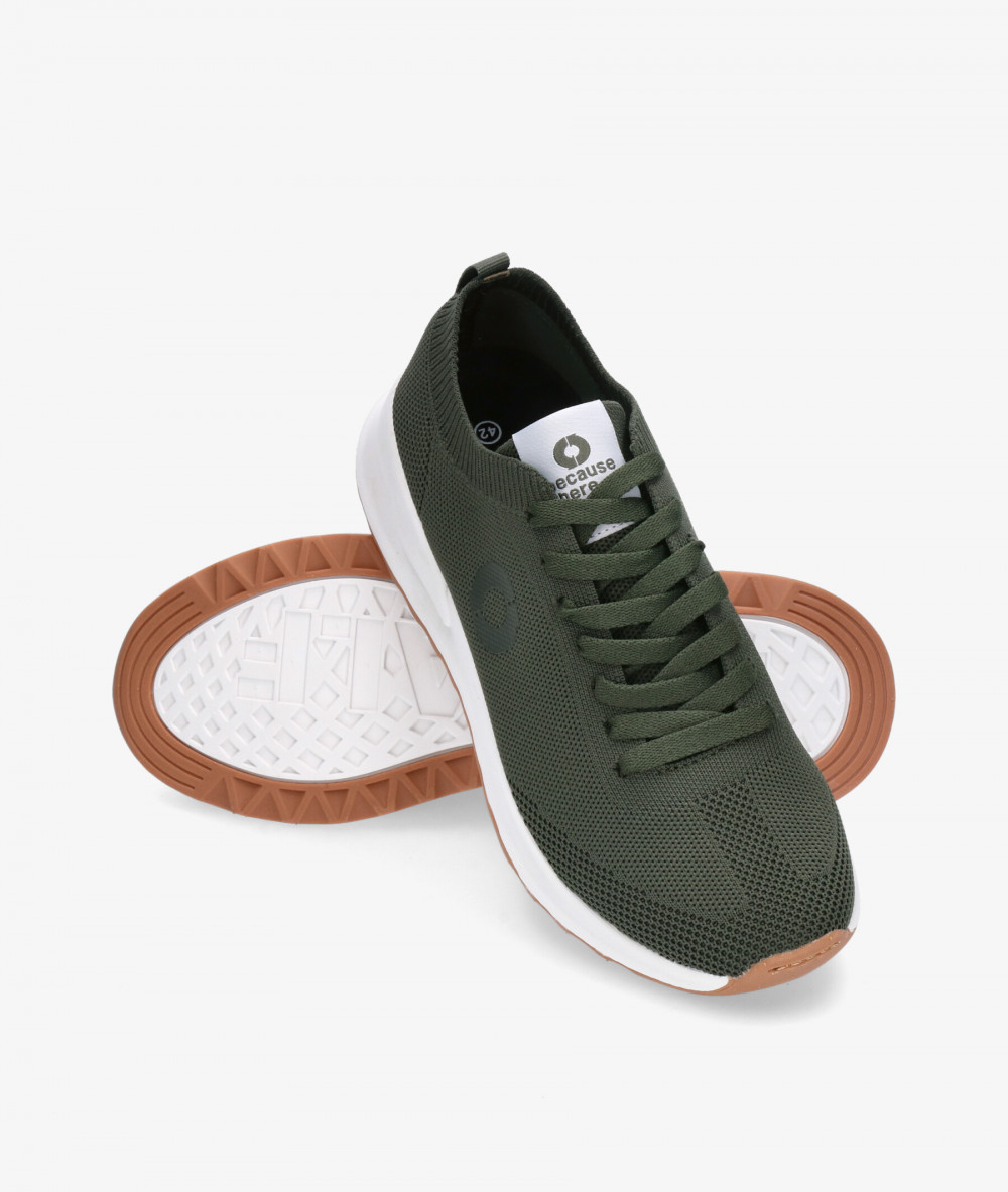Deportivos Ecoalf  PRINCEALF KNIT SNEAKER MAN en caki Deportivos Ecoalf  PRINCEALF KNIT SNEAKER MAN en caki