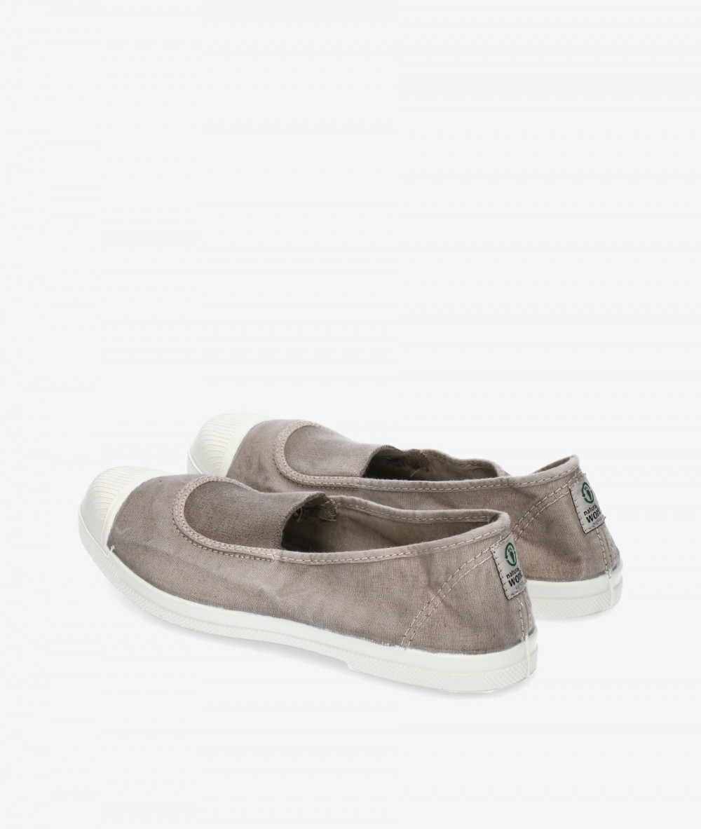 Scarpe Natural World In Tela Bianca - Suola In Gomma, Vegan, Fatte In Spagna - Foto 2