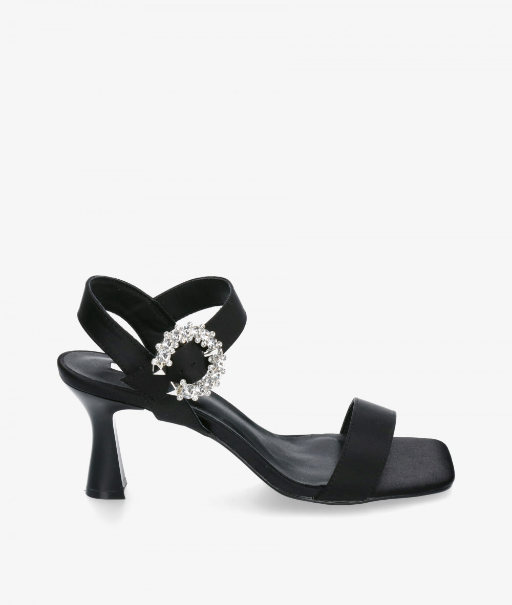 Sandalias D'angela 23265 en raso negro