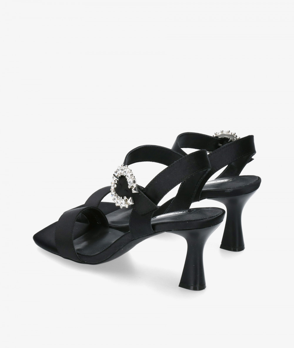 Sandalias D'angela 23265 en raso negro