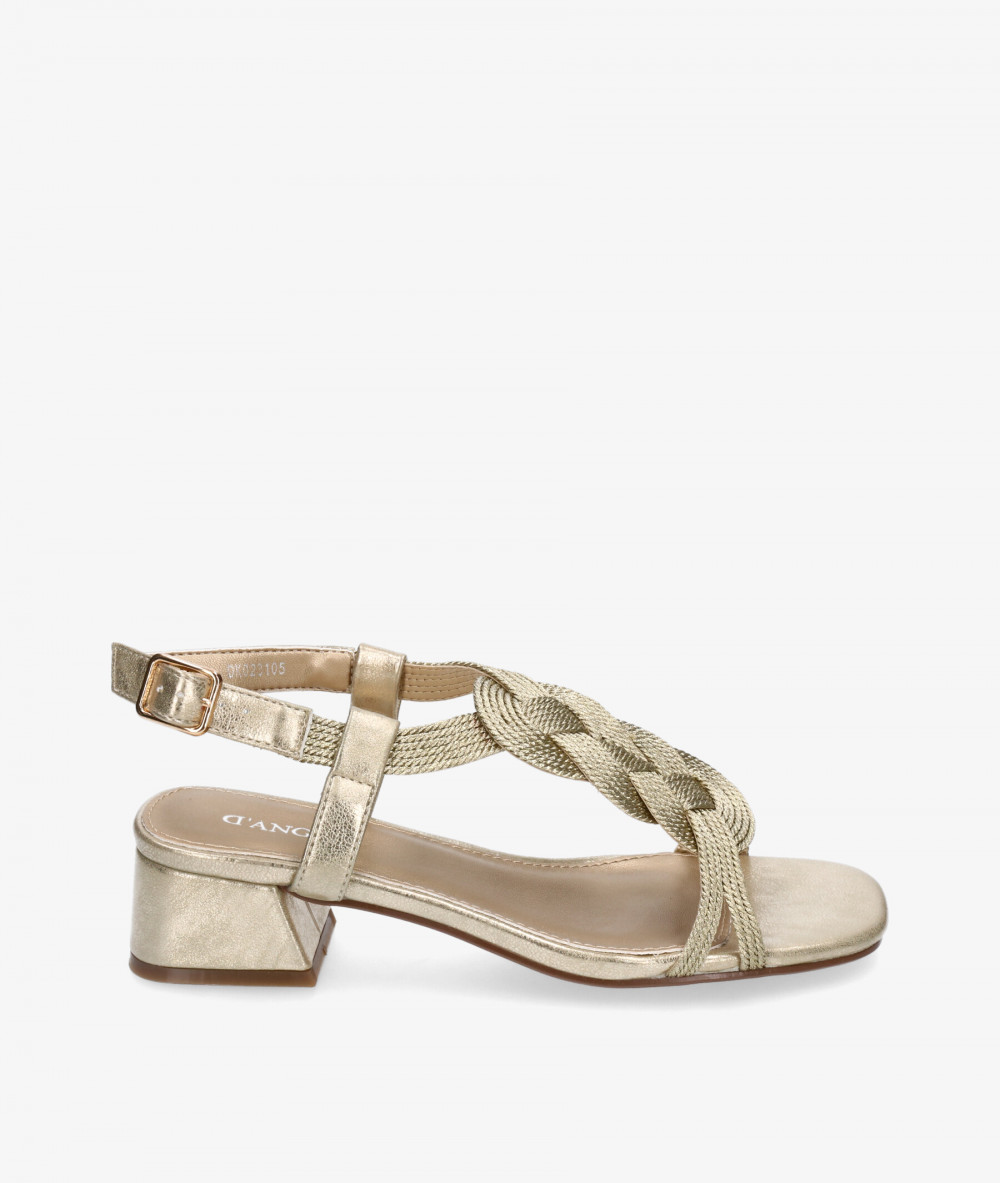 Sandalias D'angela 23105 en platino