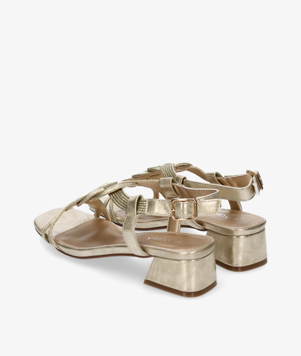 Sandalias D'angela 23105 en platino