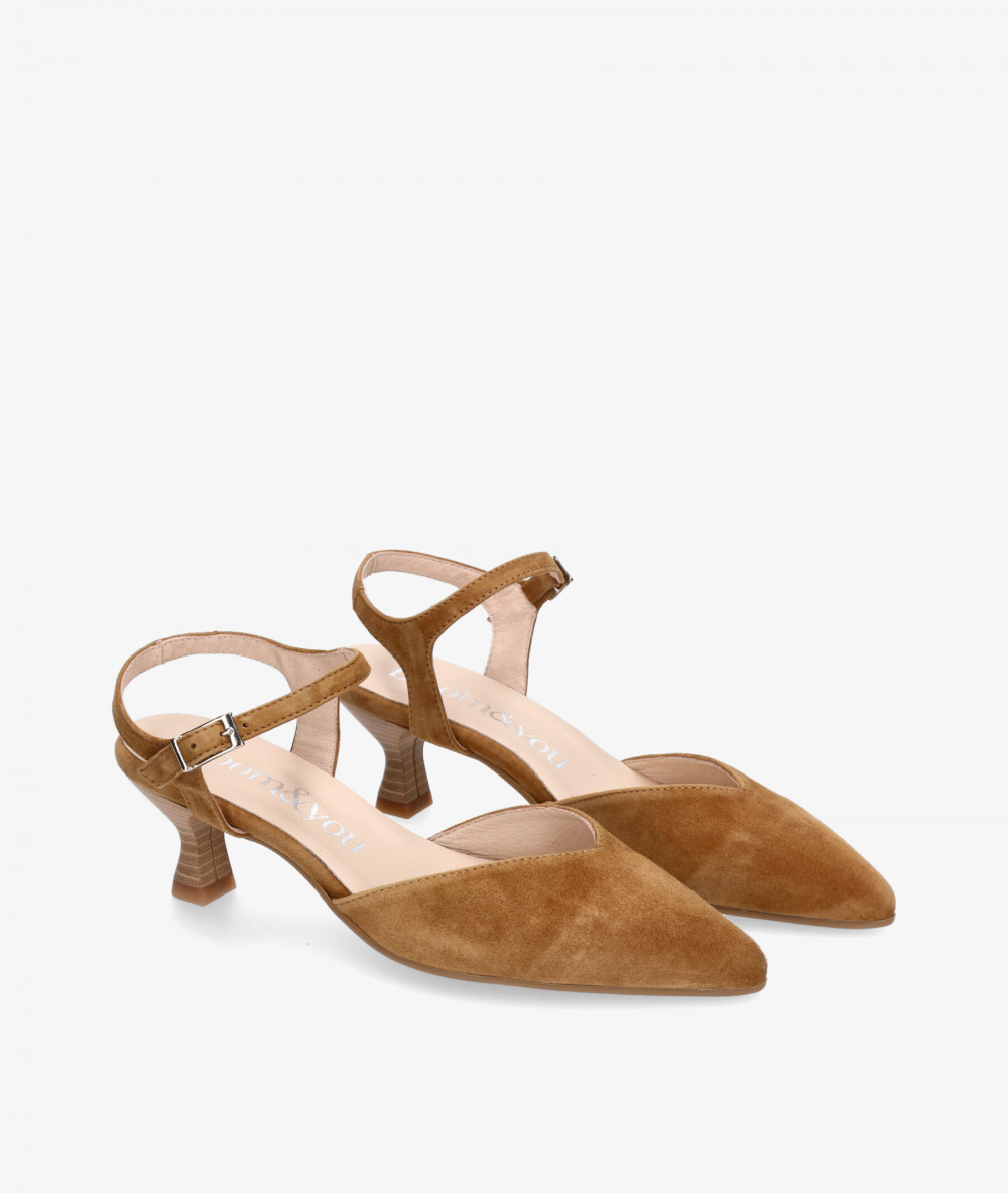 bloom&you Dress medium heel shoes ZINNIA in leather suede