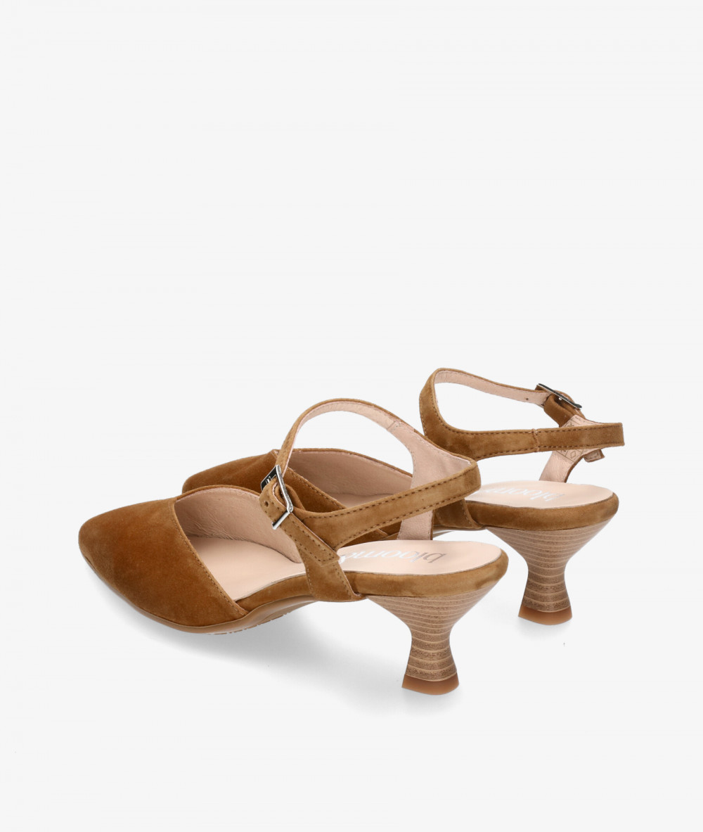 bloom&you Dress medium heel shoes ZINNIA in leather suede