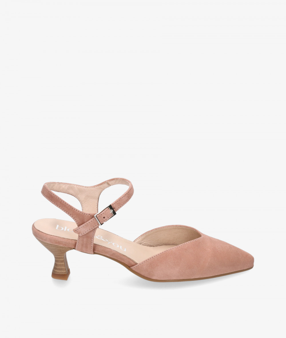 bloom&you Dress medium heel shoes ZINNIA in nude suede