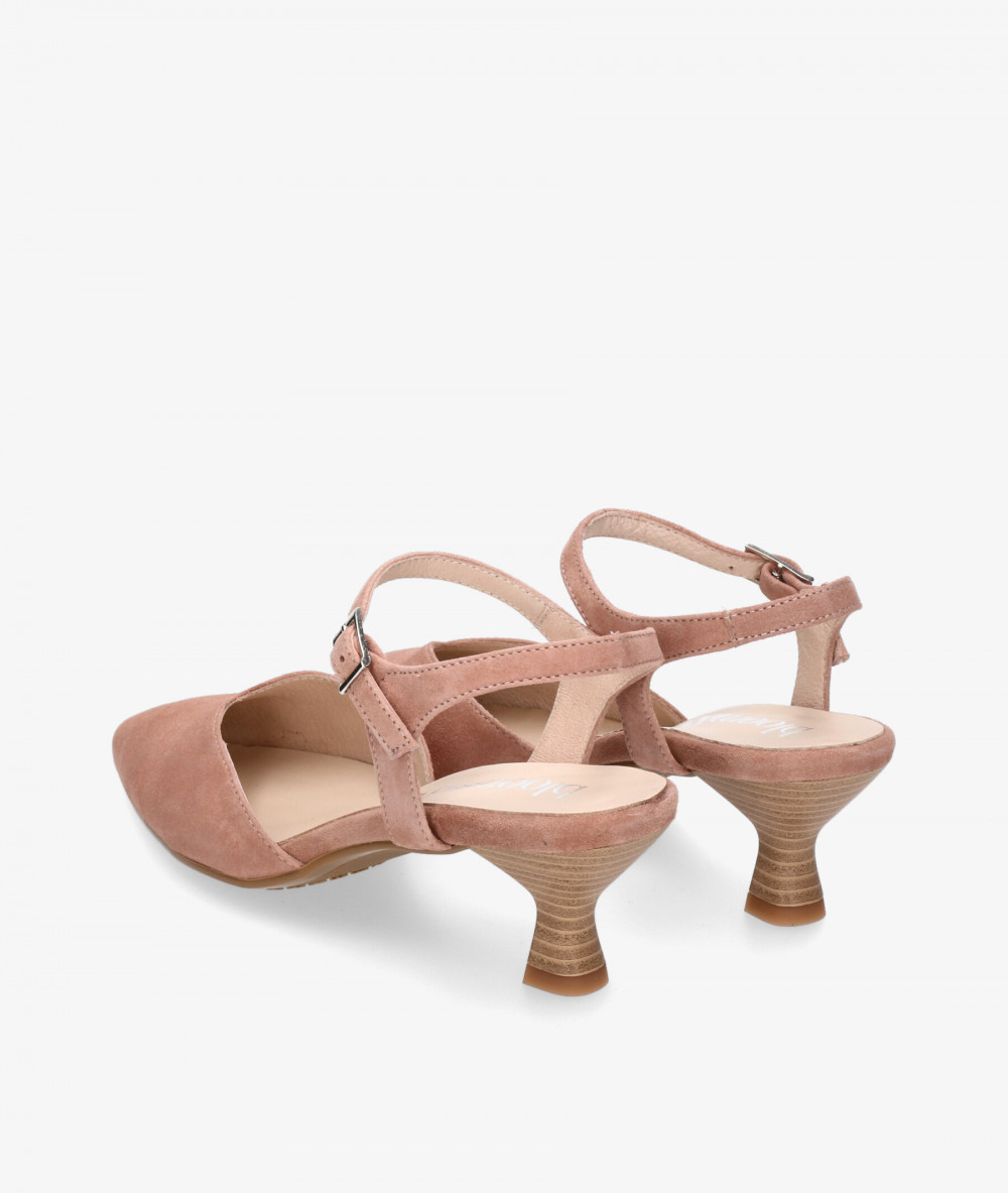 bloom&you Dress medium heel shoes ZINNIA in nude suede