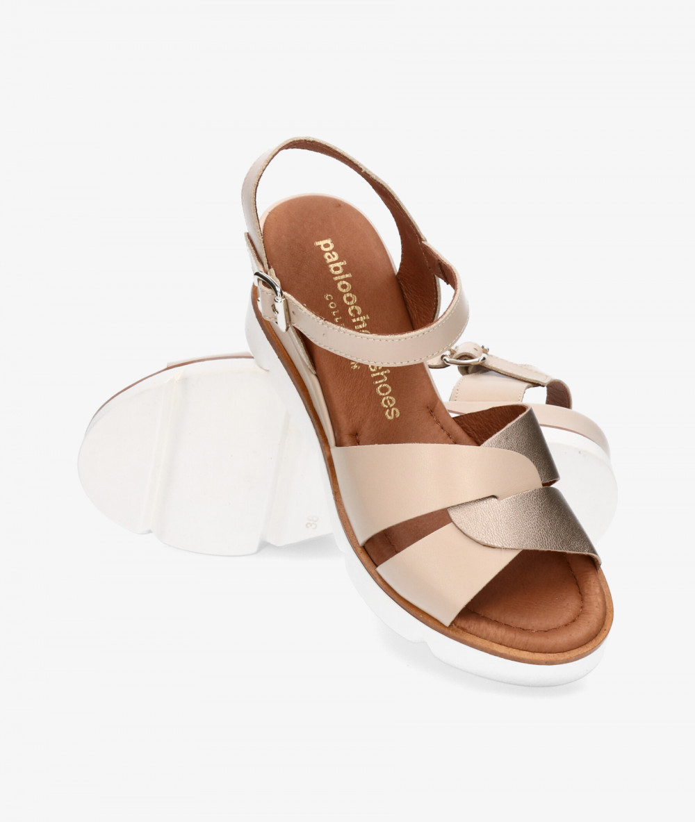 Sandalias pabloochoa.shoes 40001 en beige Sandalias pabloochoa.shoes 40001 en beige