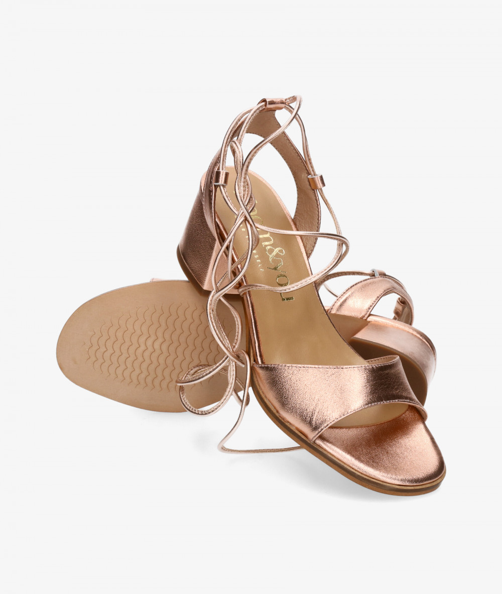 Sandalias bloom&you ANAHÍ en nude metalizado