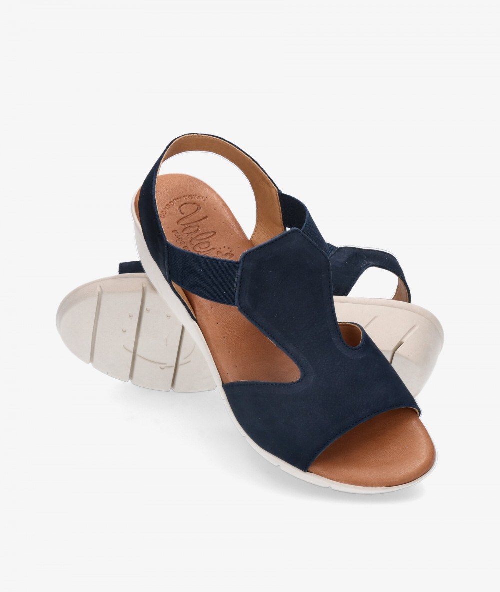Sandalias Valeria´s 9002 en nobuck azul Sandalias Valeria´s 9002 en nobuck azul