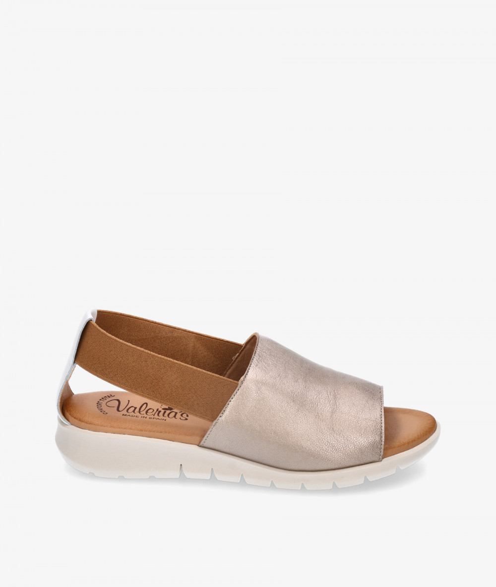 Sandalias Valeria´s 9035 en taupe metalizado Sandalias Valeria´s 9035 en taupe metalizado