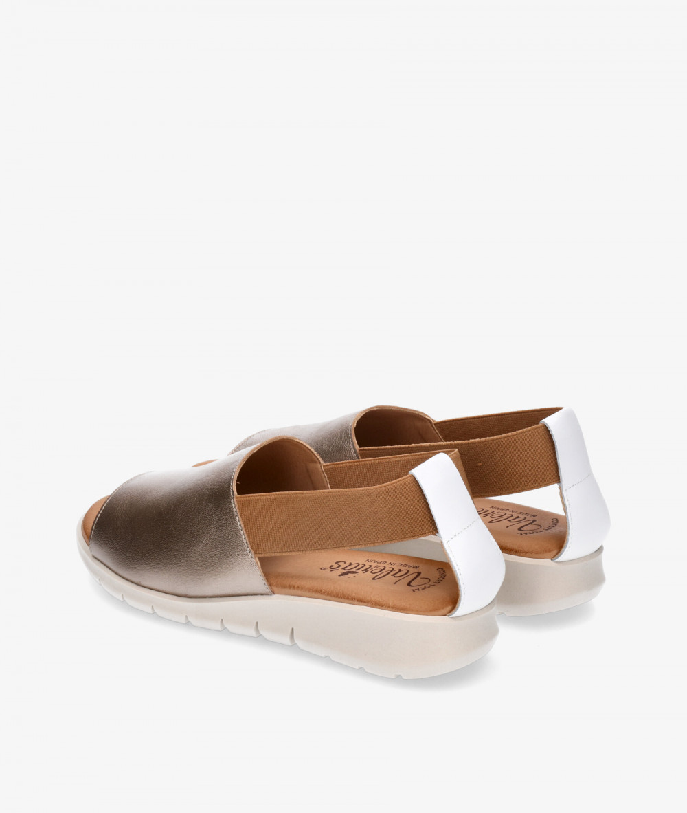 Sandalias Valeria´s 9035 en taupe metalizado Sandalias Valeria´s 9035 en taupe metalizado