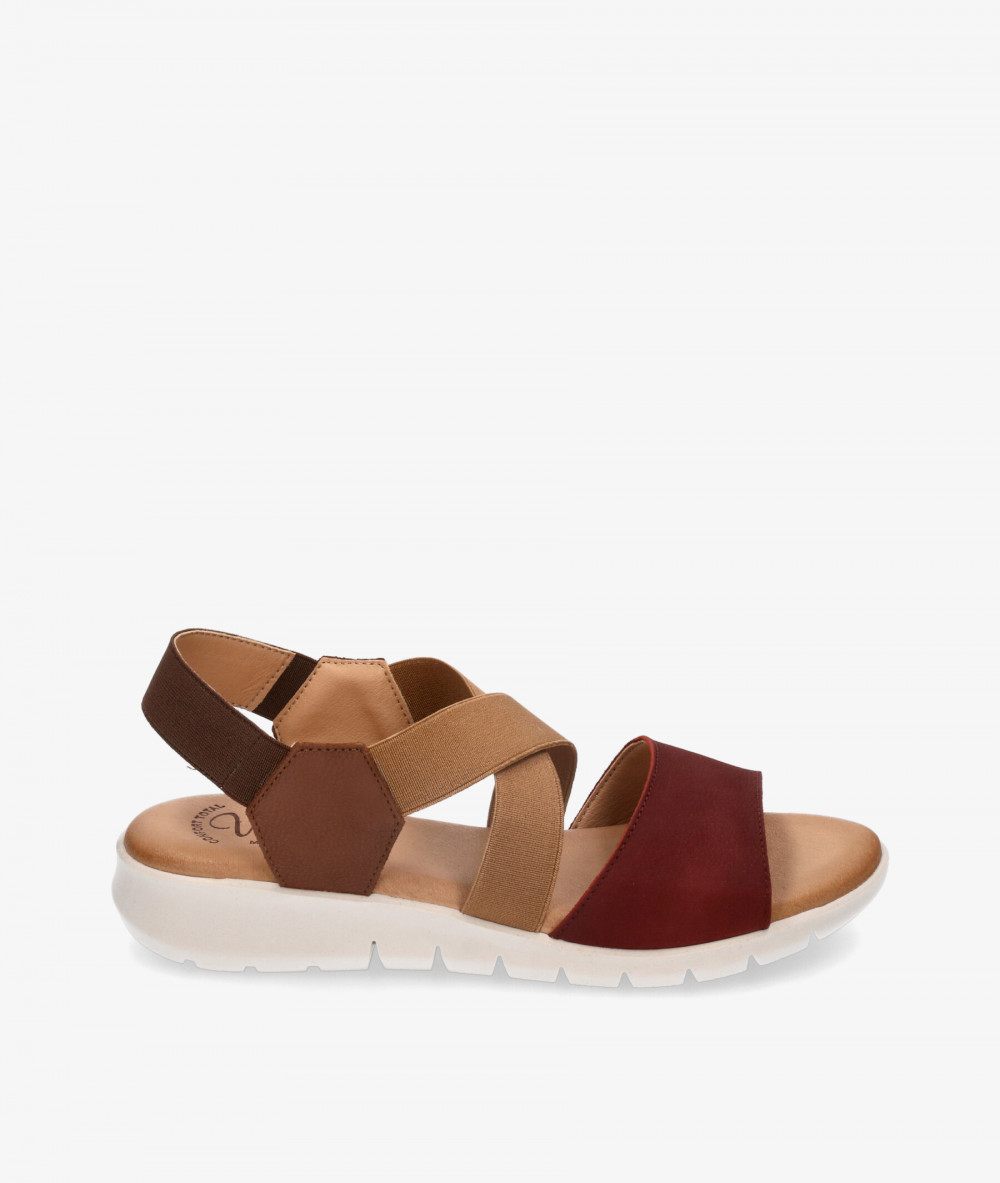 Sandalias Valeria´s 9036 en nobuck burdeos Sandalias Valeria´s 9036 en nobuck burdeos