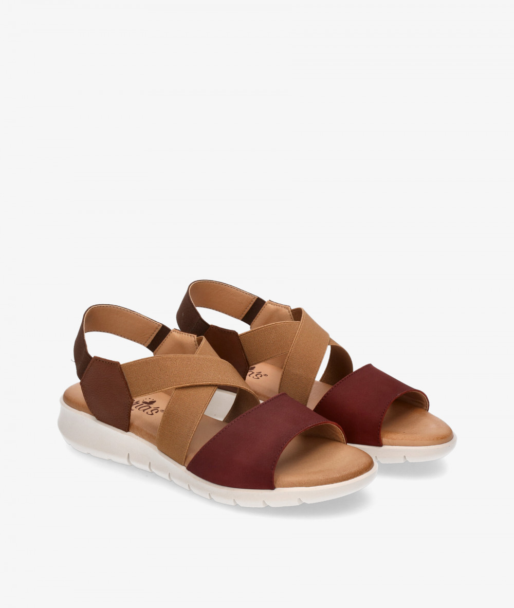 Sandalias Valeria´s 9036 en nobuck burdeos Sandalias Valeria´s 9036 en nobuck burdeos