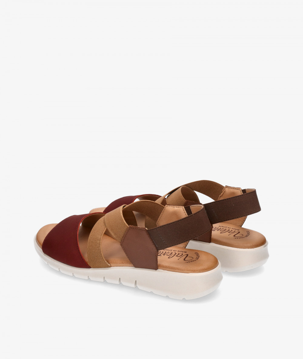 Sandalias Valeria´s 9036 en nobuck burdeos Sandalias Valeria´s 9036 en nobuck burdeos