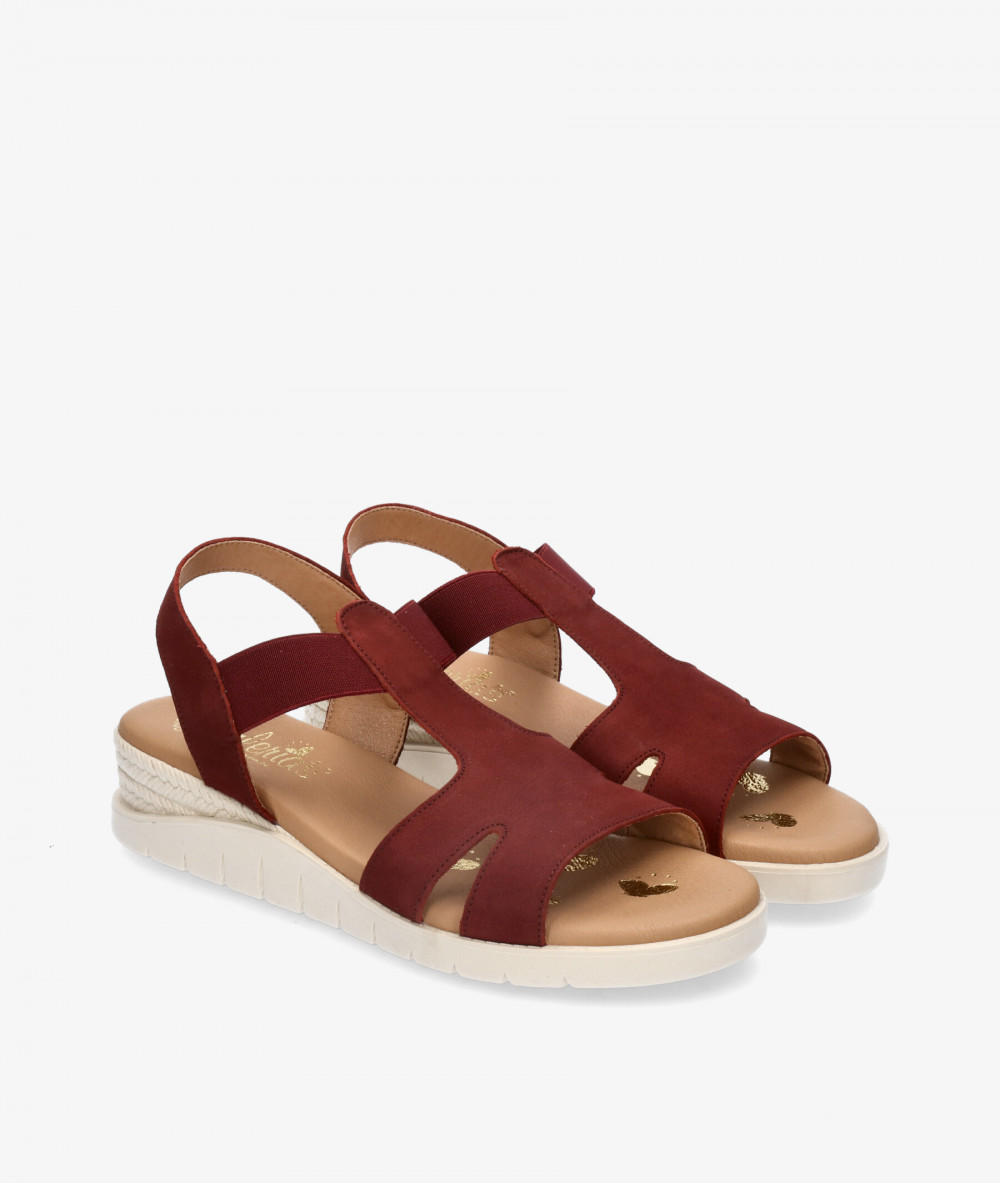 Sandalias Valeria´s 9040 en nobuck burdeos Sandalias Valeria´s 9040 en nobuck burdeos