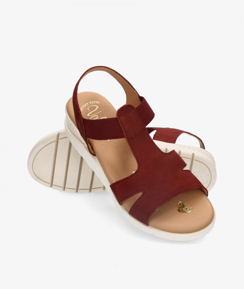 Sandalias Valeria´s 9040 en nobuck burdeos Sandalias Valeria´s 9040 en nobuck burdeos