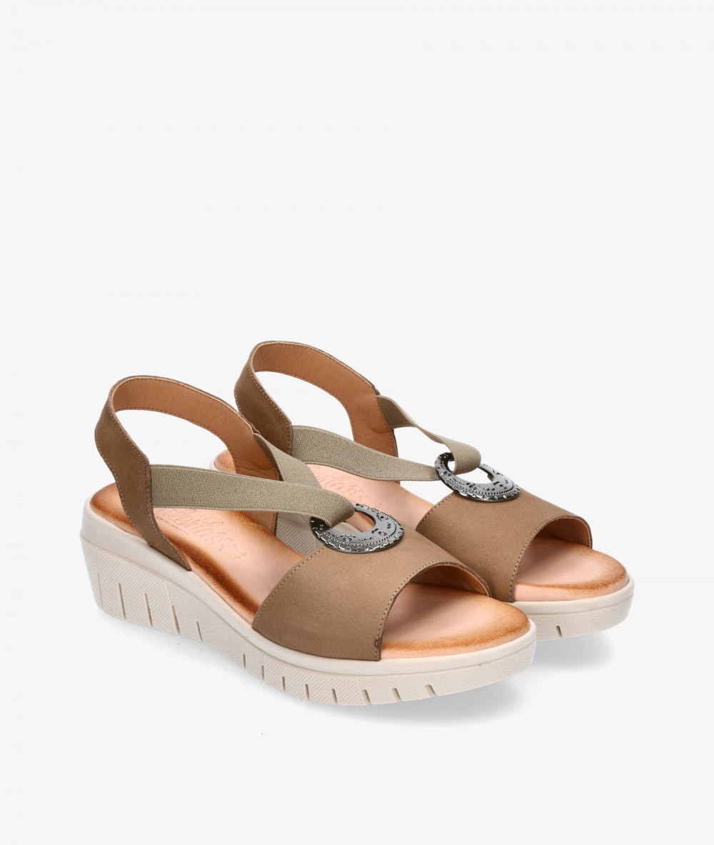 Sandalias Valeria´s 9031-R en nobuck taupe Sandalias Valeria´s 9031-R en nobuck taupe