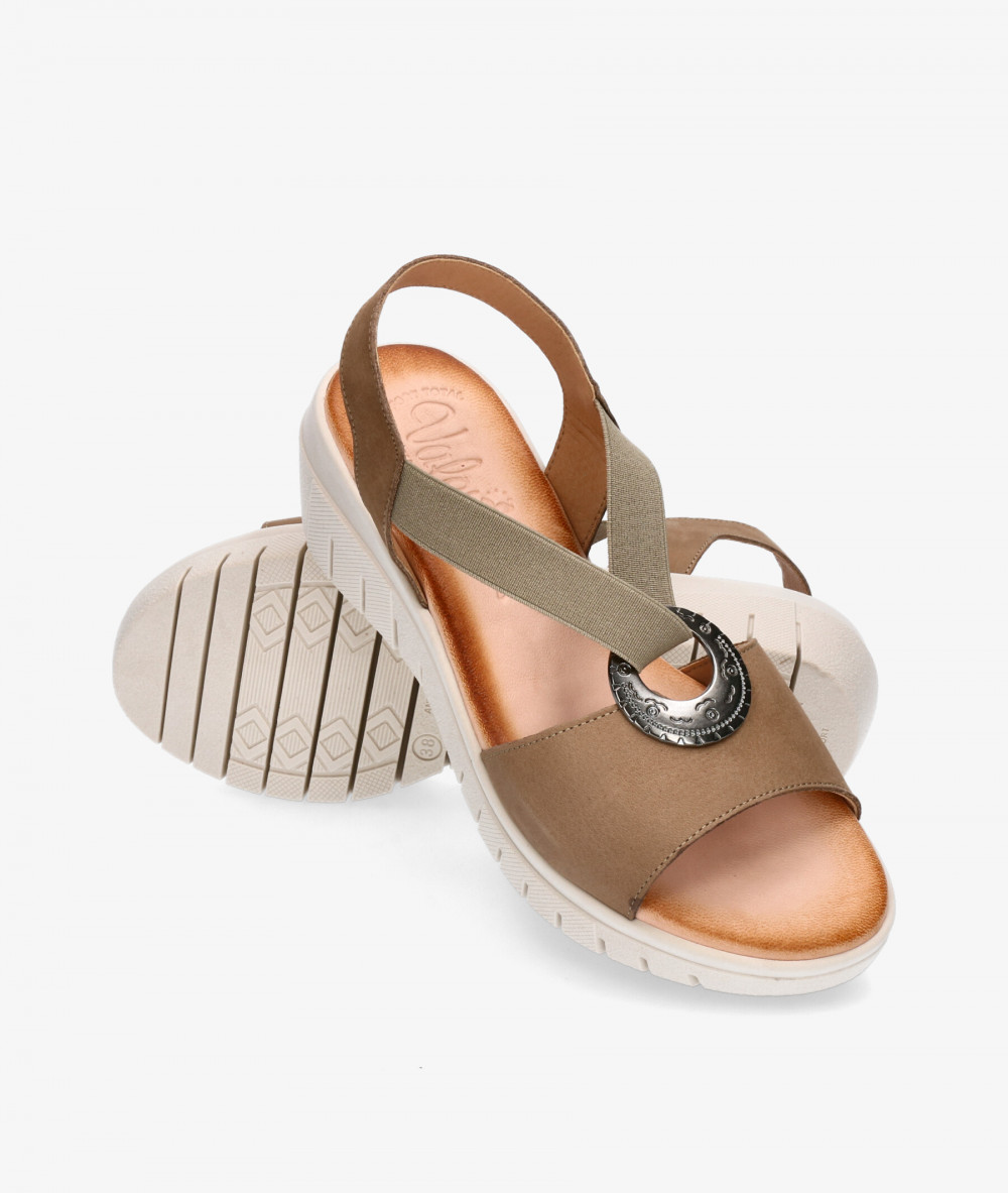 Sandalias Valeria´s 9031-R en nobuck taupe Sandalias Valeria´s 9031-R en nobuck taupe