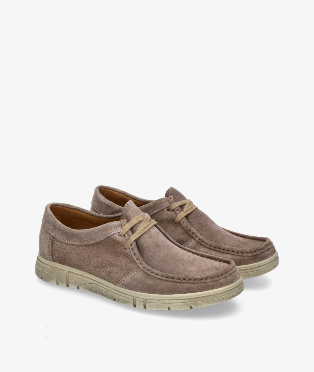 Imac Sport rubber sole shoes 351370 in taupe split suede Imac Sport rubber sole shoes 351370 in taupe split suede
