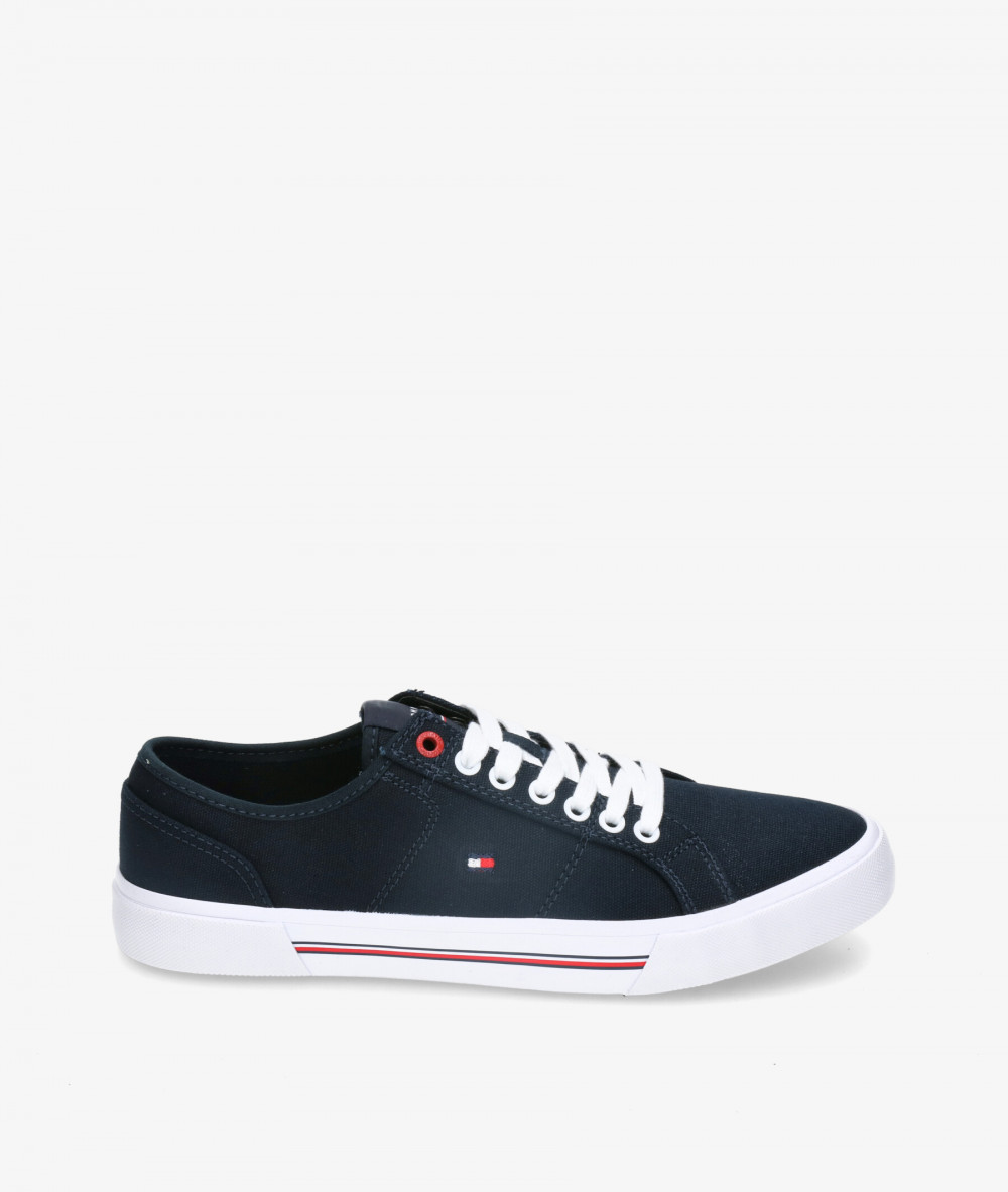 Tommy Hilfiger Sneakers  CORE CORPORATE CAVAS VULC in navy blue Tommy Hilfiger Sneakers  CORE CORPORATE CAVAS VULC in navy blue