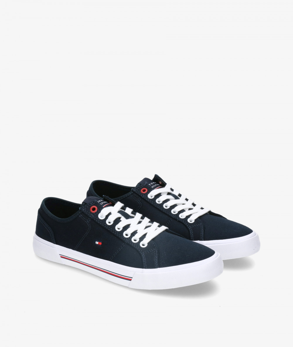 Tommy Hilfiger Sneakers  CORE CORPORATE CAVAS VULC in navy blue Tommy Hilfiger Sneakers  CORE CORPORATE CAVAS VULC in navy blue