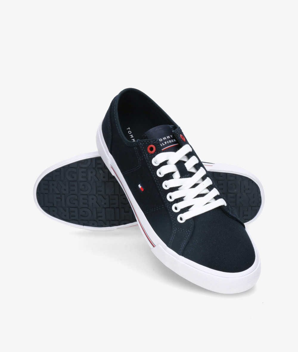 Tommy Hilfiger Sneakers  CORE CORPORATE CAVAS VULC in navy blue Tommy Hilfiger Sneakers  CORE CORPORATE CAVAS VULC in navy blue