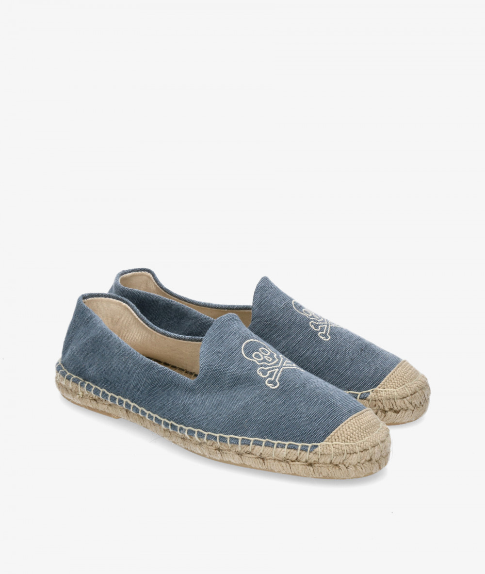 Scalpers Shoes  SKULL HOPE ESPADRILLES in jeans Scalpers Shoes  SKULL HOPE ESPADRILLES in jeans