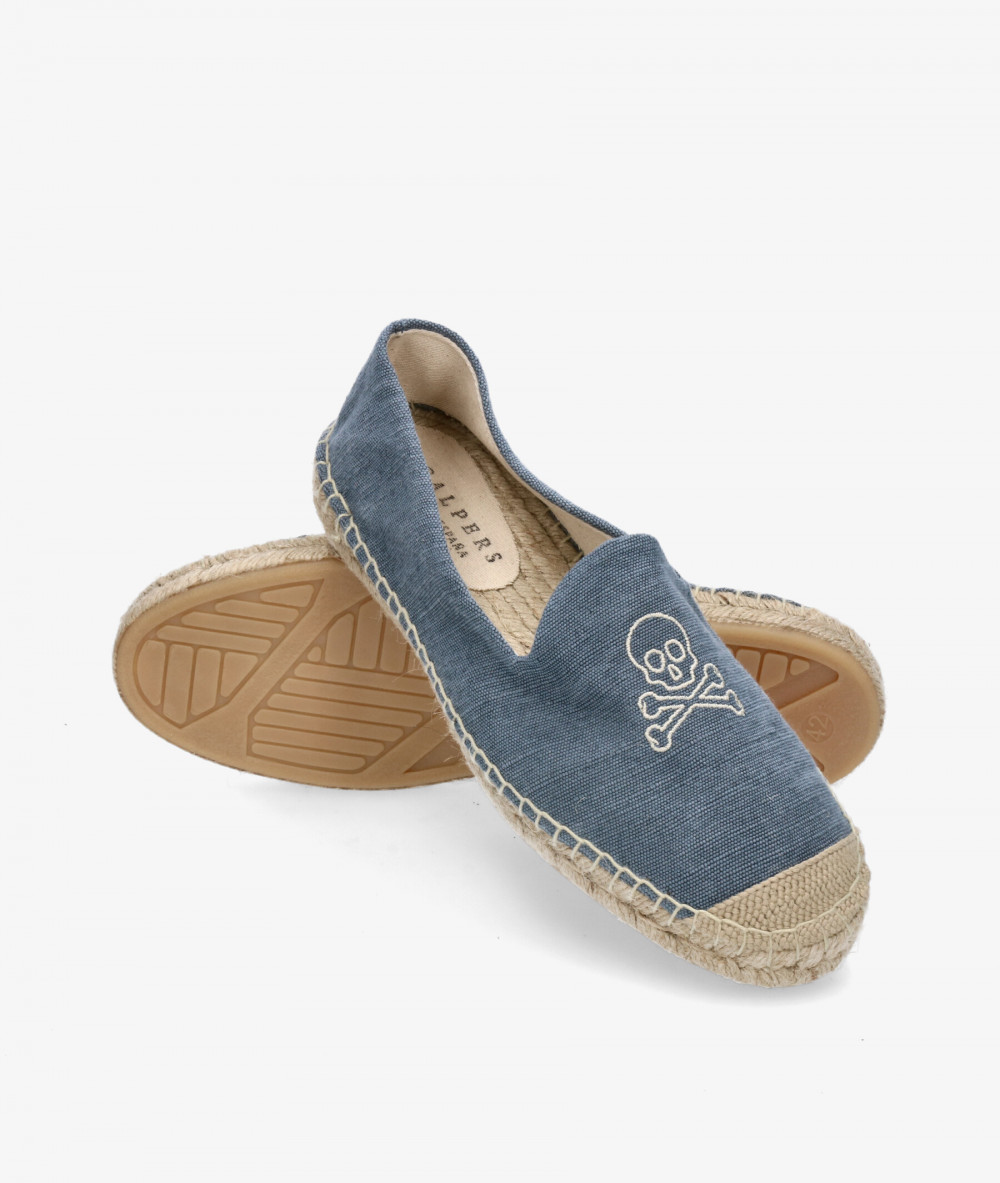 Scalpers Shoes  SKULL HOPE ESPADRILLES in jeans Scalpers Shoes  SKULL HOPE ESPADRILLES in jeans