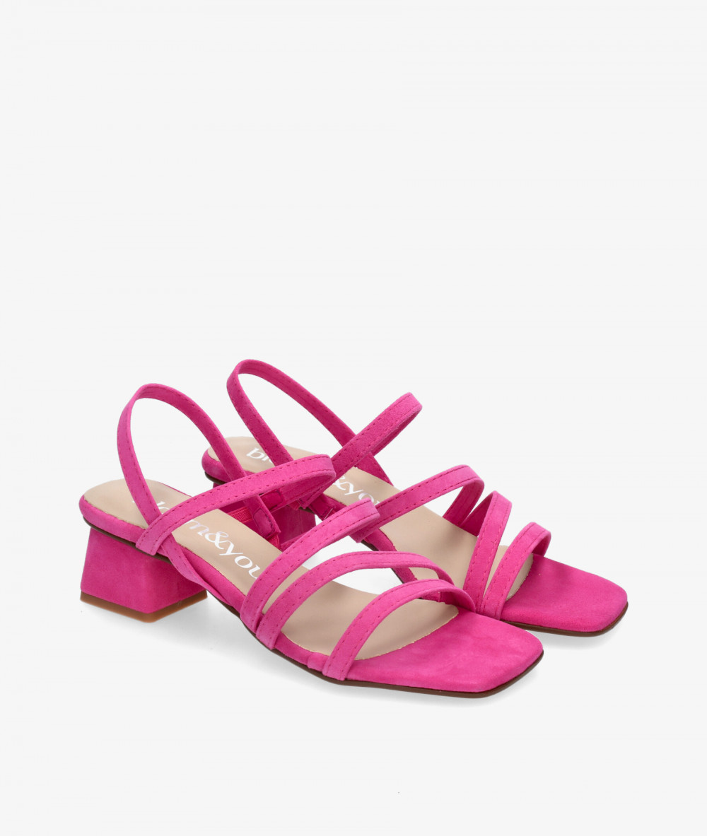 Sandalias bloom&you MIMOSA en ante fucsia