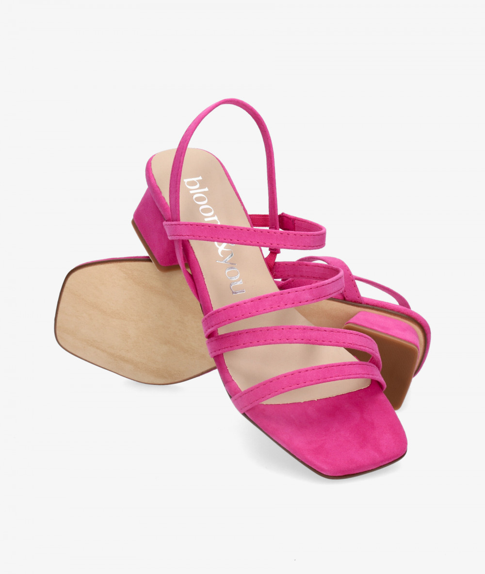 Sandalias bloom&you MIMOSA en ante fucsia