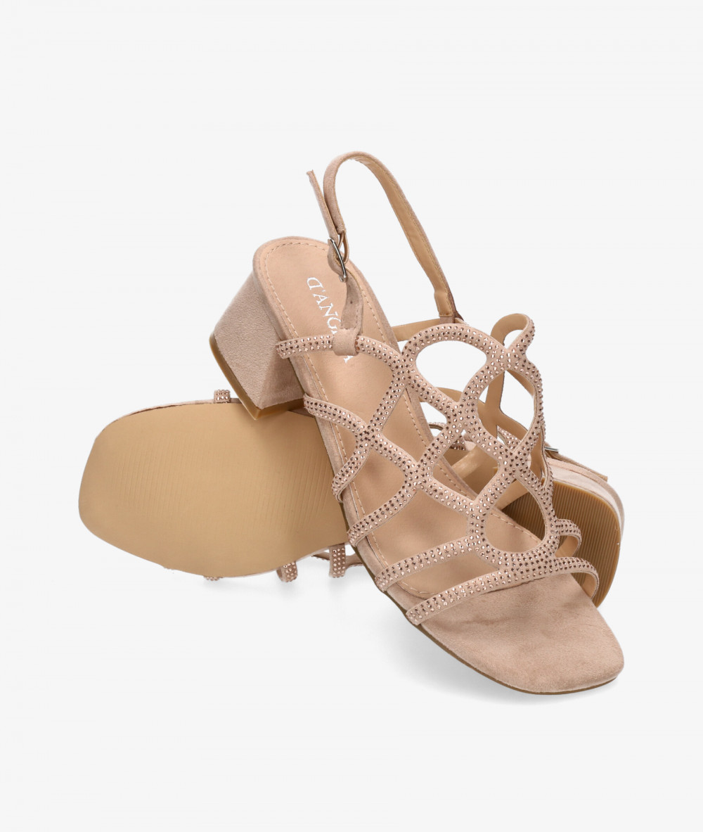 Sandalias D'angela 23112 en nude