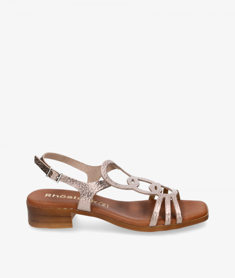Sandalias Rhostock 5163 en taupe metalizado Sandalias Rhostock 5163 en taupe metalizado