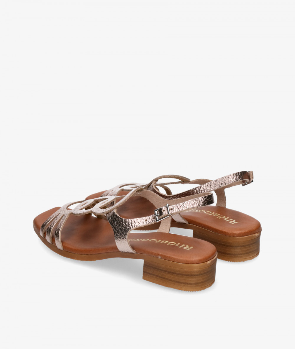 Sandalias Rhostock 5163 en taupe metalizado Sandalias Rhostock 5163 en taupe metalizado