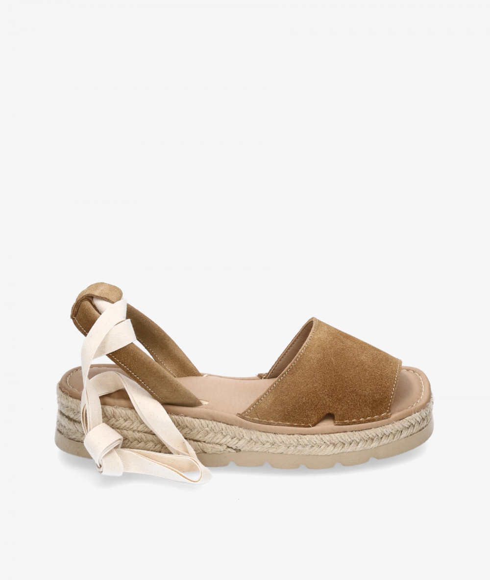 Sandalias Rhostock 13640 en serraje taupe Sandalias Rhostock 13640 en serraje taupe