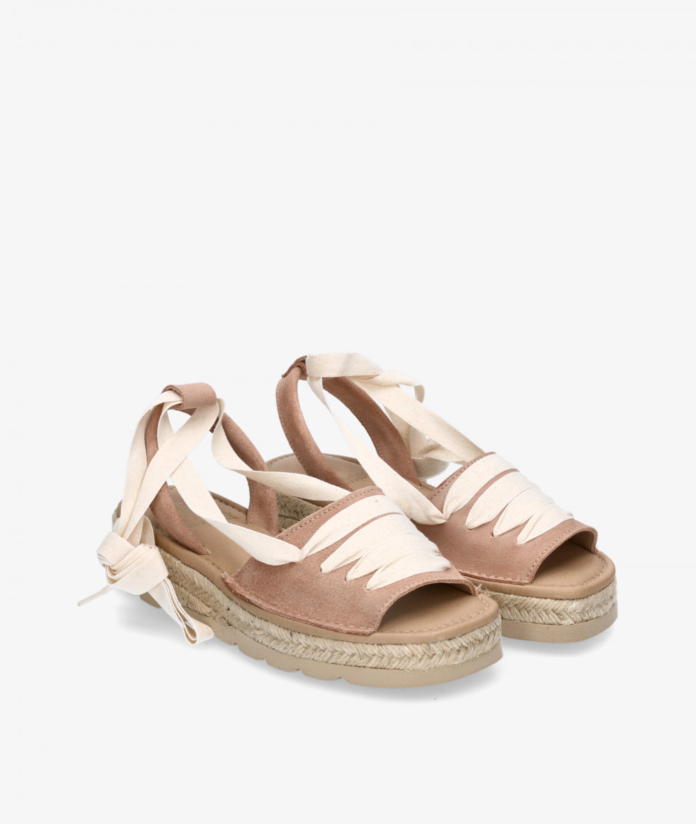 Sandalias Rhostock 14083 en serraje nude Sandalias Rhostock 14083 en serraje nude