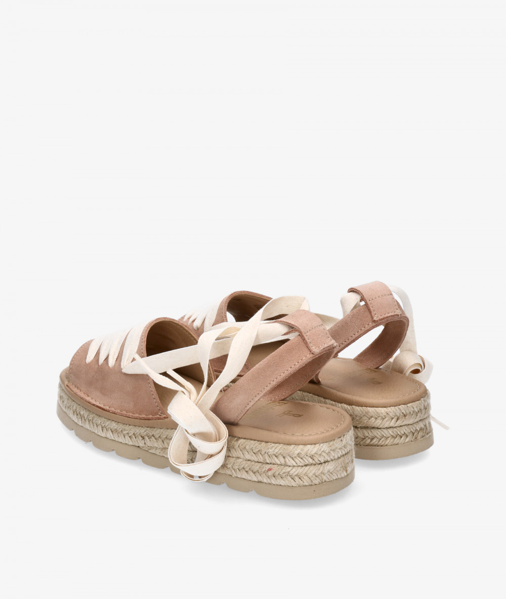 Sandalias Rhostock 14083 en serraje nude Sandalias Rhostock 14083 en serraje nude